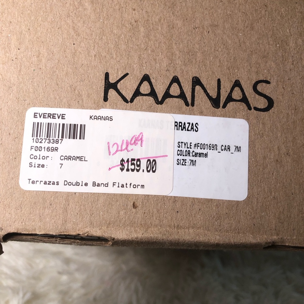 Kaanas Women Sandals Caramel NWT NWB SIZE 7 - Picture 9 of 14